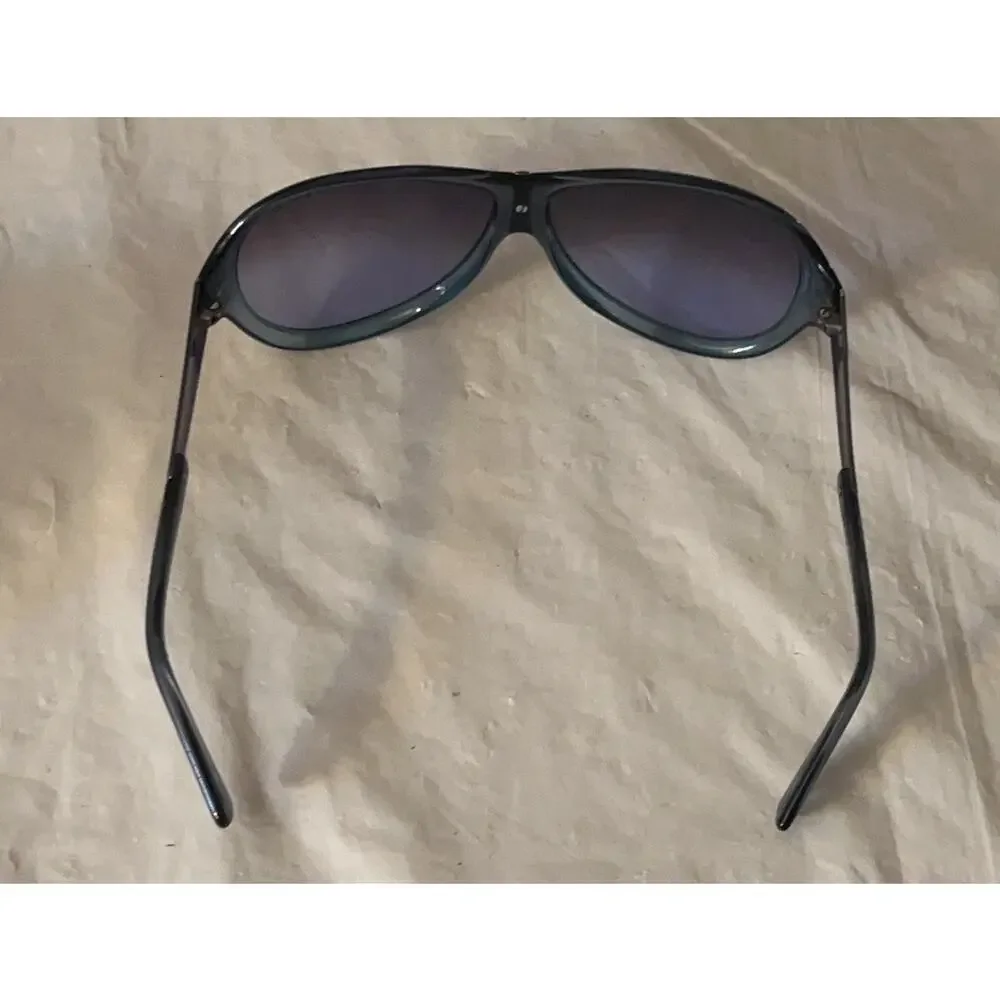 Vintage Diesel SIMAMA Z9IJ Sunglasses Blue Gray Shield Wrap Made In Italy Y2K
